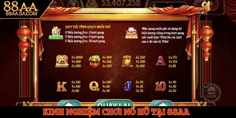 Thay đổi tốc độ quay nổ hũ để thay đổi khoảng thời gian giữa các lần quay